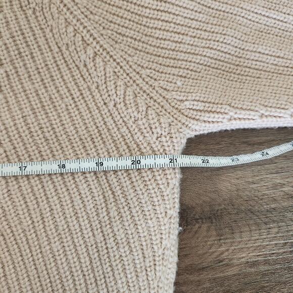 AllSaints Wool Cashmere Blend Knit Sweater M Cozycore Fall Neutral Casual School - Picture 6 of 7